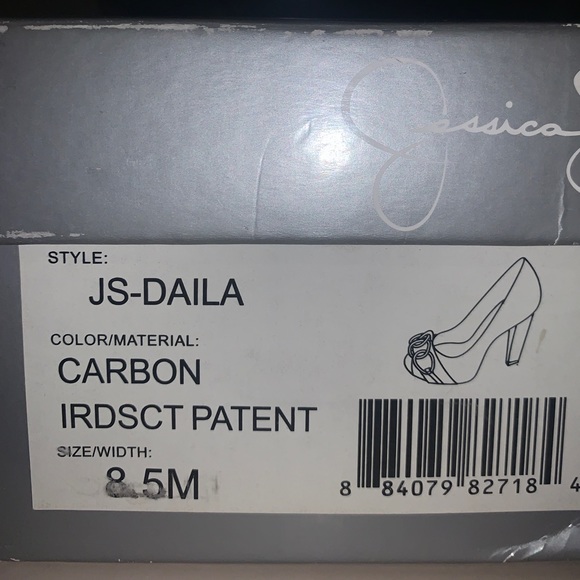 Jessica Simpson Dalia Carbon Iridescent Platform Heel sz 8.5 - Picture 6 of 7